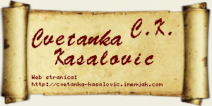 Cvetanka Kasalović vizit kartica